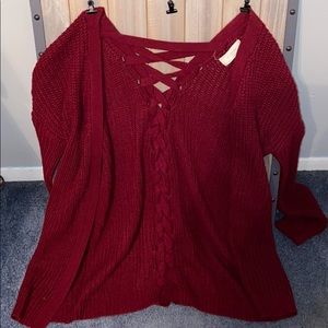 Cardigan with braided back